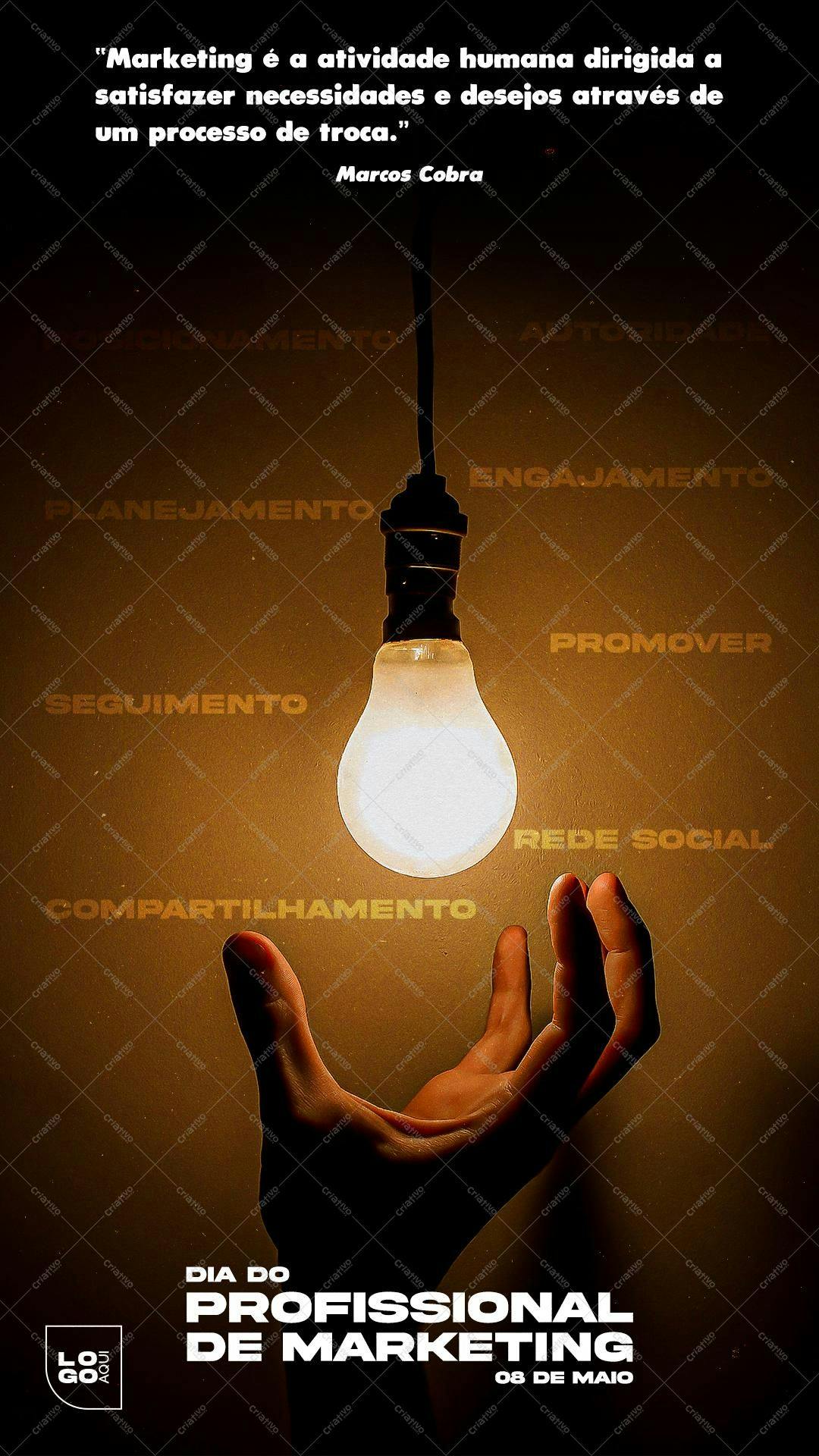 PSD para o Dia do Profissional de Marketing PSD Editável
