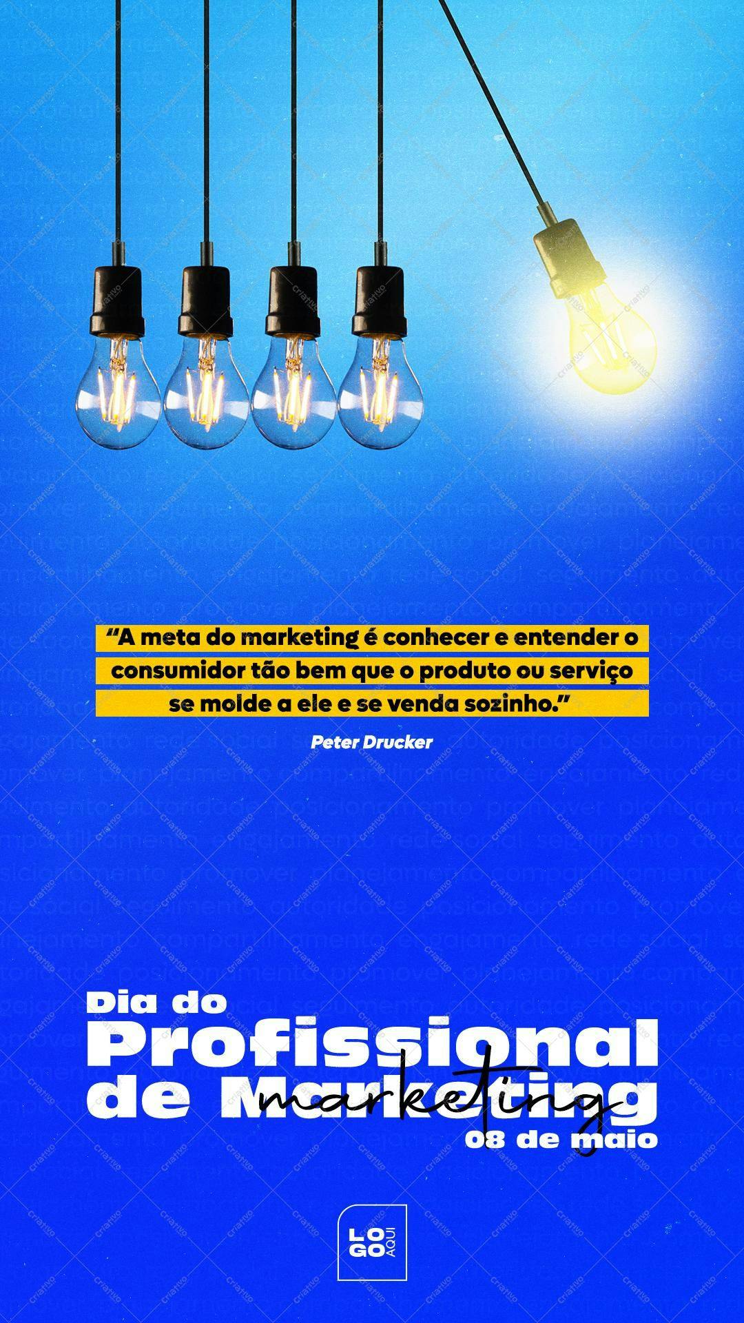Post para Redes Sociais Dia do Profissional de Marketing PSD Editável