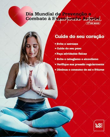 Dia mundial de prevenção e combate à hipertensão arterial , arte editável, imagens inclusas, psd