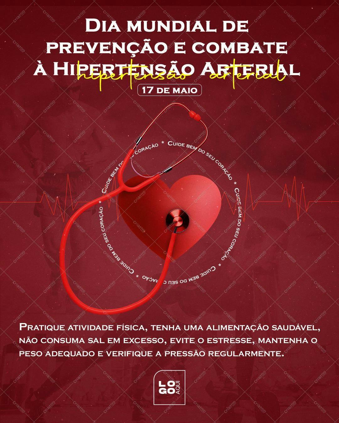 PSD para Dia Mundial de Combate à Hipertensão Arterial Editável