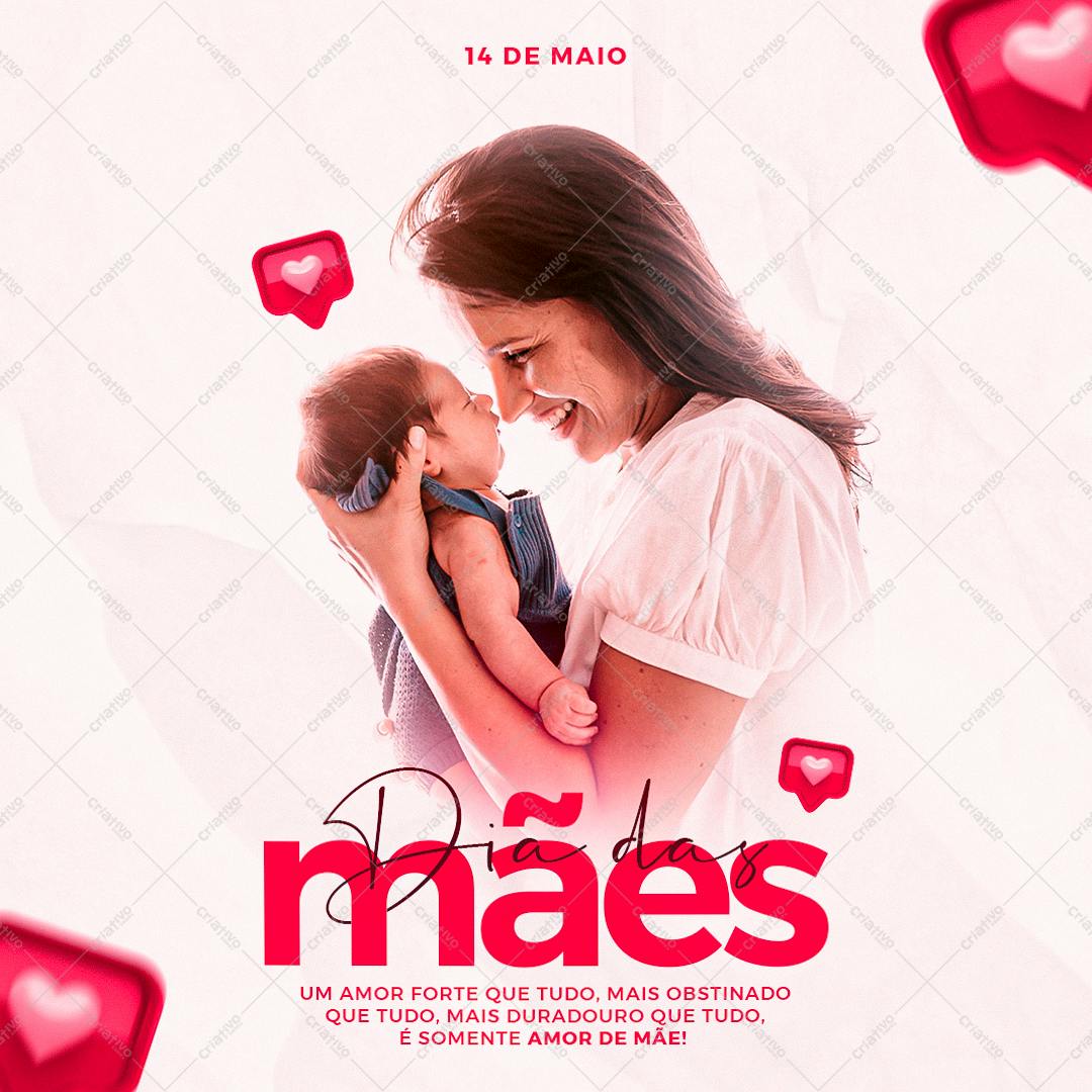 Post para Redes Sociais Dia das Mães PSD Editável