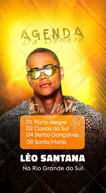 Flyer para Show Léo Santana PSD Editável