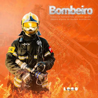 Dia do bombeiro internacional , arte editável, imagens inclusas, psd