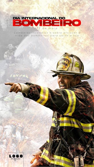 Dia internacional do bombeiro , arte editável, imagens inclusas, psd