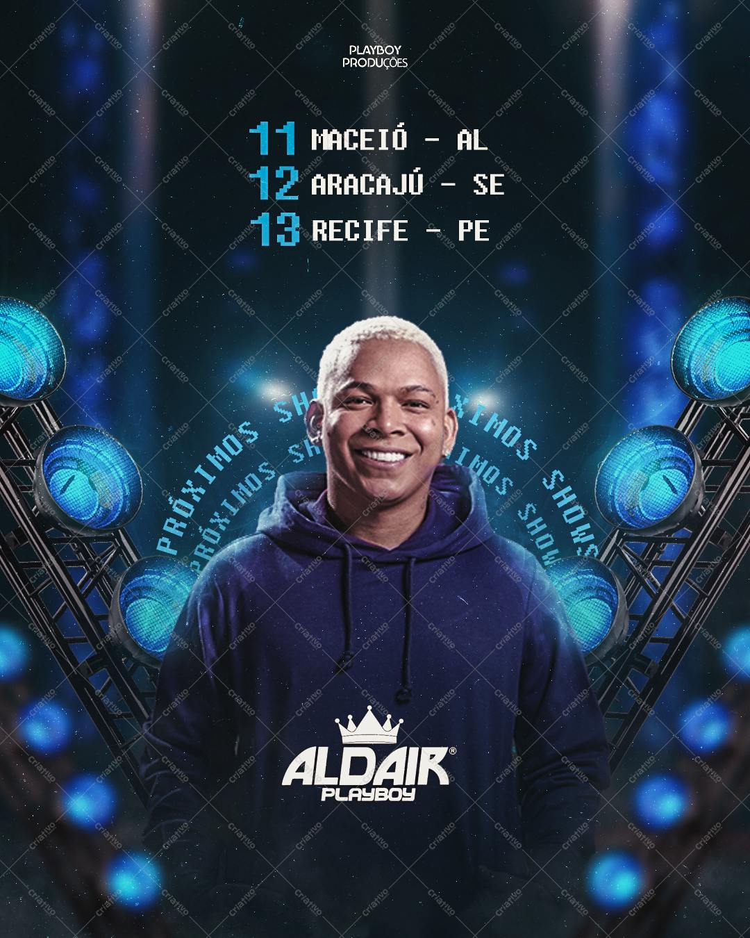 Poster para Show do Aldair Playboy PSD Editável