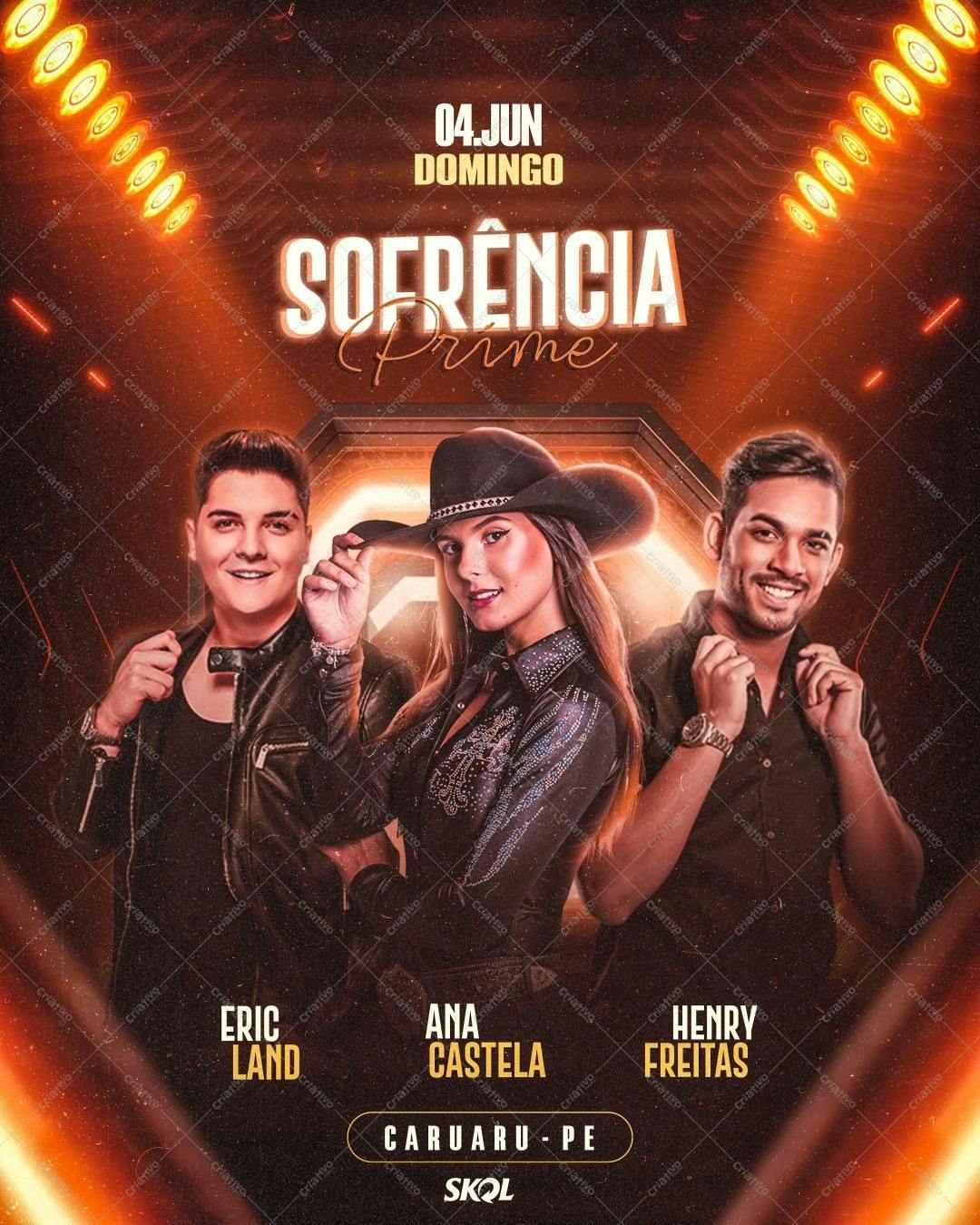 Flyer para Show Sofrência Prime PSD Editável