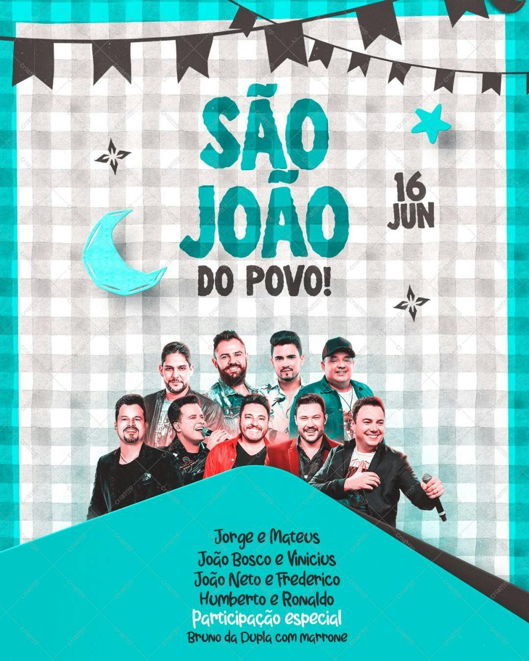Flyer Festa Junina São João do Povo PSD Editável