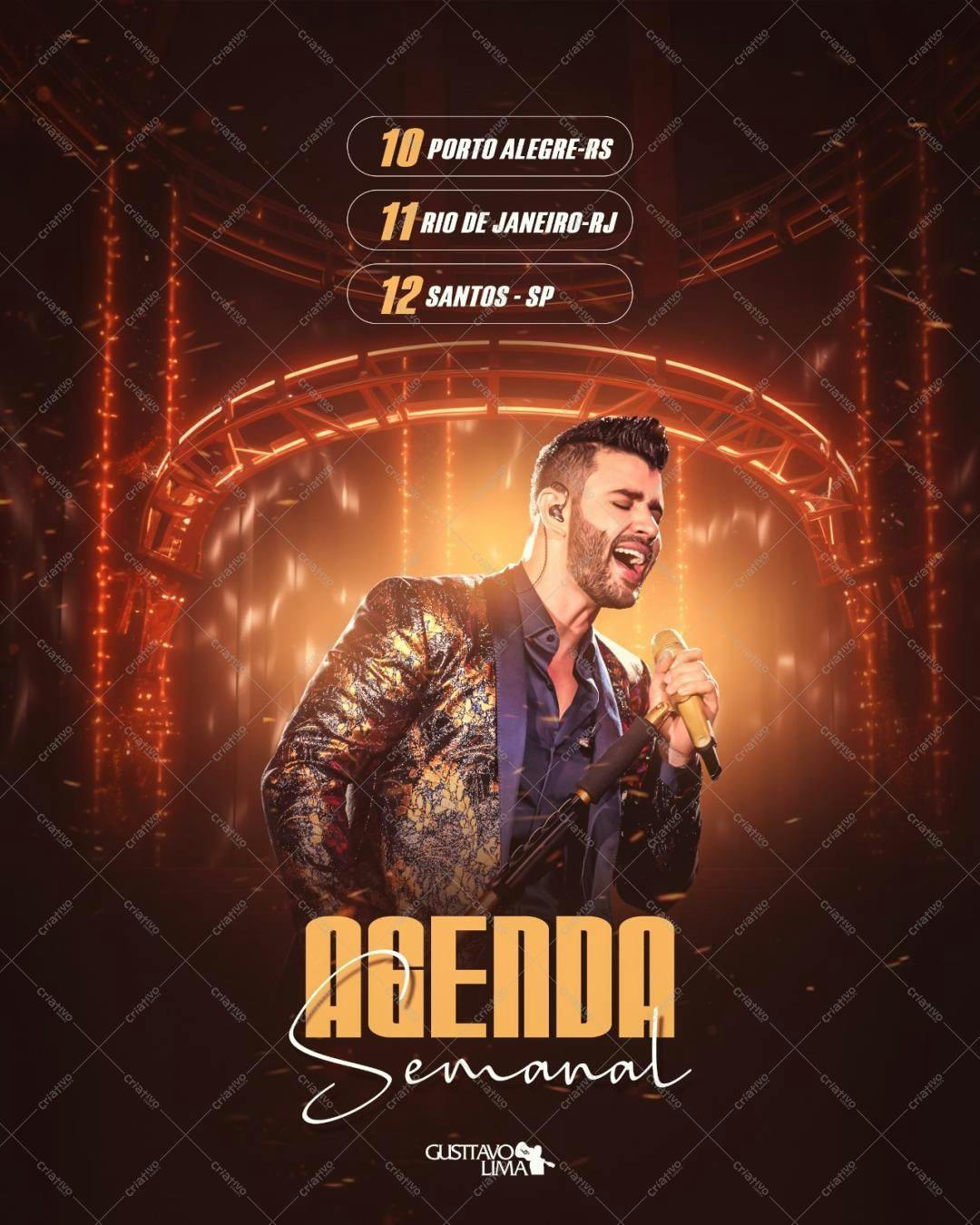Flyer para Show Gusttavo Lima PSD Editável
