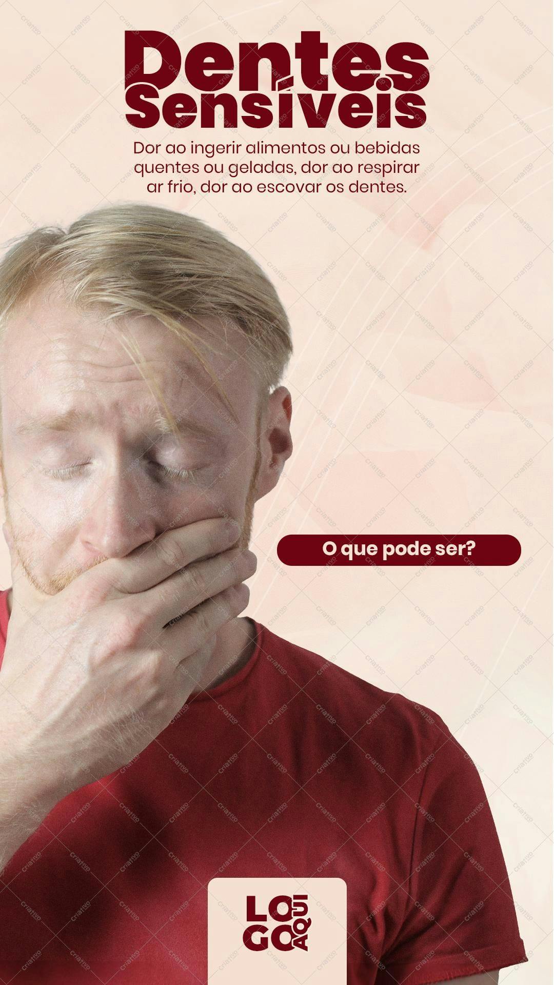 Post Instagram Dentes Sensíveis PSD Editável