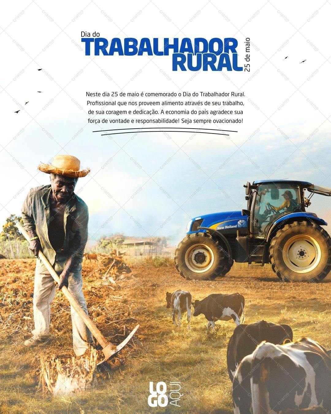 Banner Dia do Trabalhador Rural PSD Editável