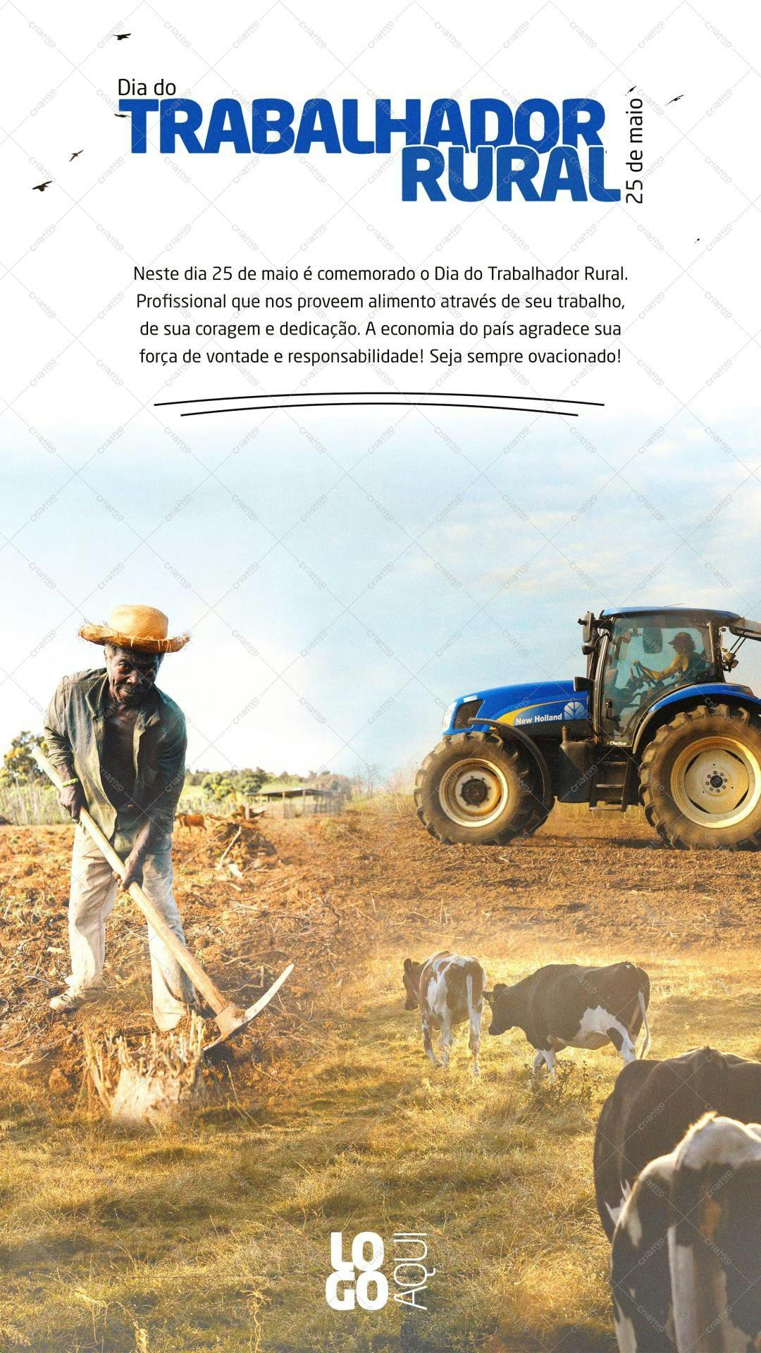 Banner Dia do Trabalhador Rural PSD Editável
