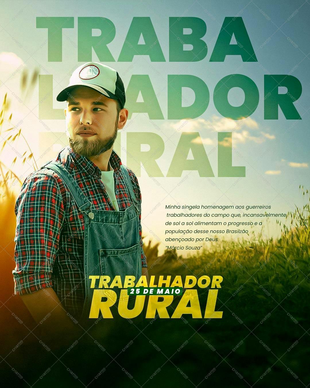 Post para Dia do Trabalhador Rural PSD Editável