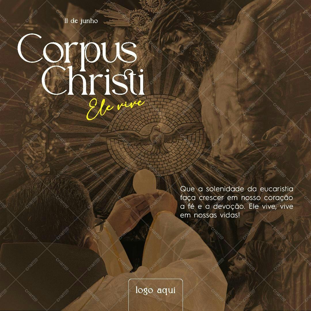 Postagem Corpus Christi PSD Editável