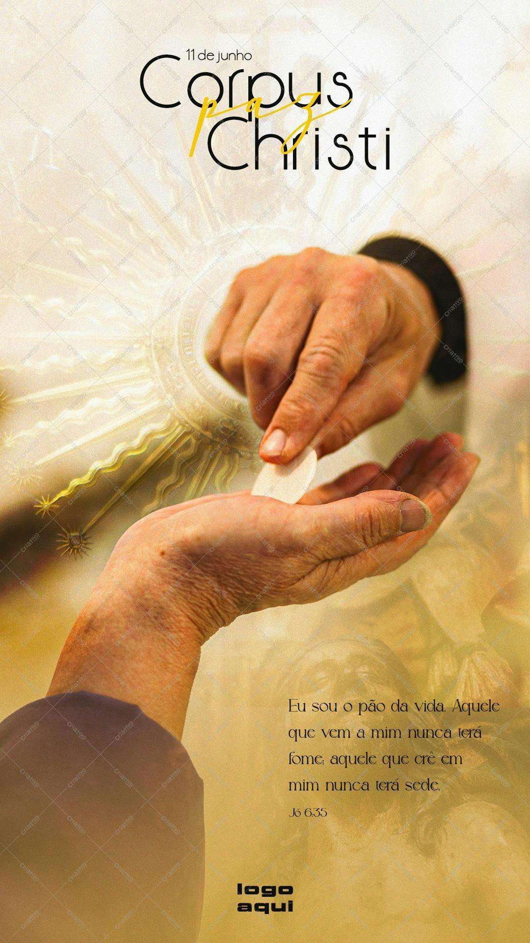 Imagem Religiosa Corpus Christi PSD Editável