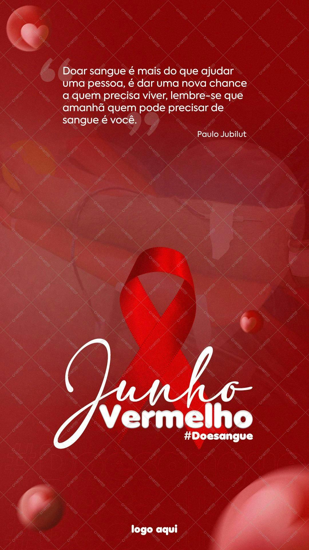 Post para o Junho Vermelho PSD Editável