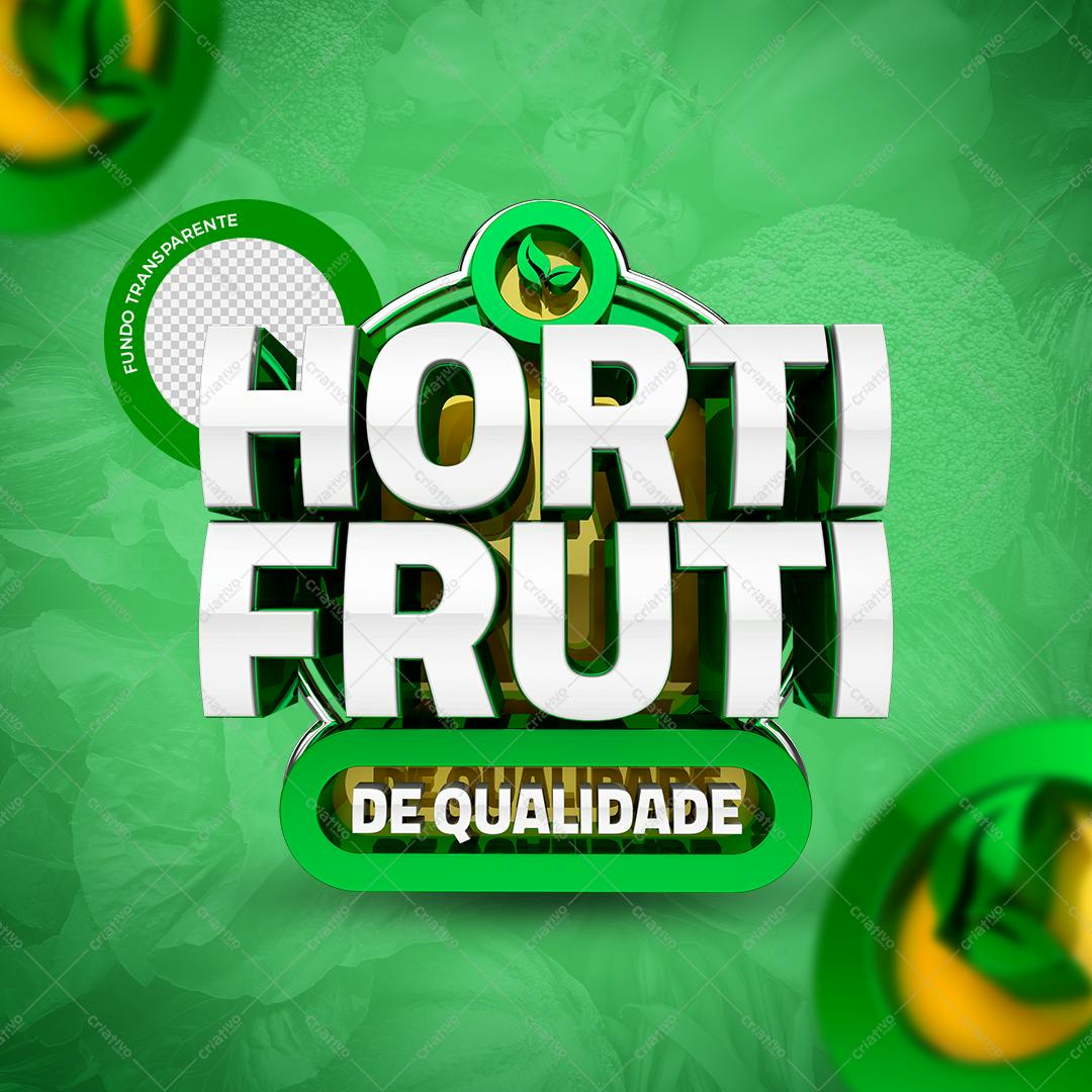 Selo 3D de certificação qualidade verde e branco