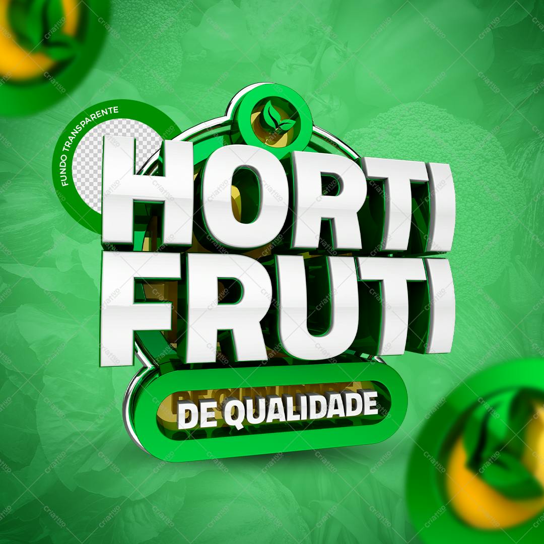 Selo 3D de certificação qualidade verde e branco