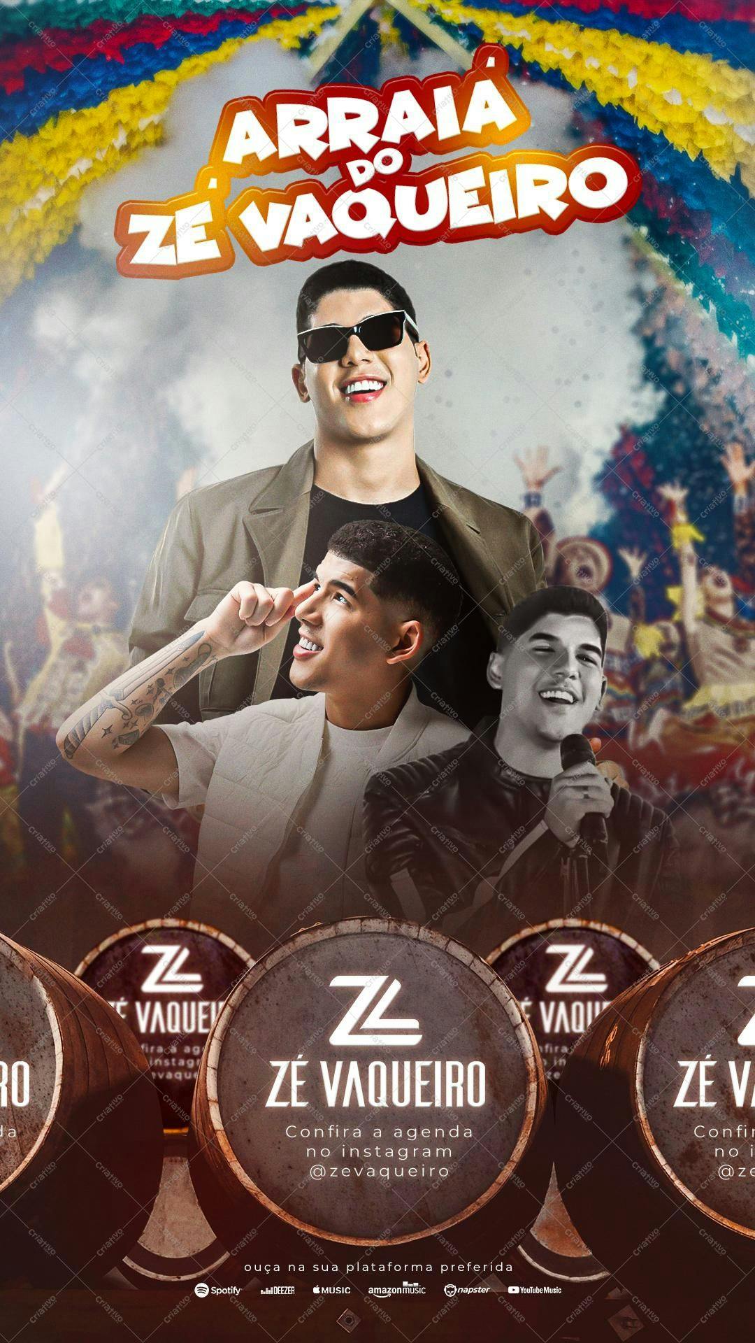 Flyer para Arraial do Zé Vaqueiro PSD Editável