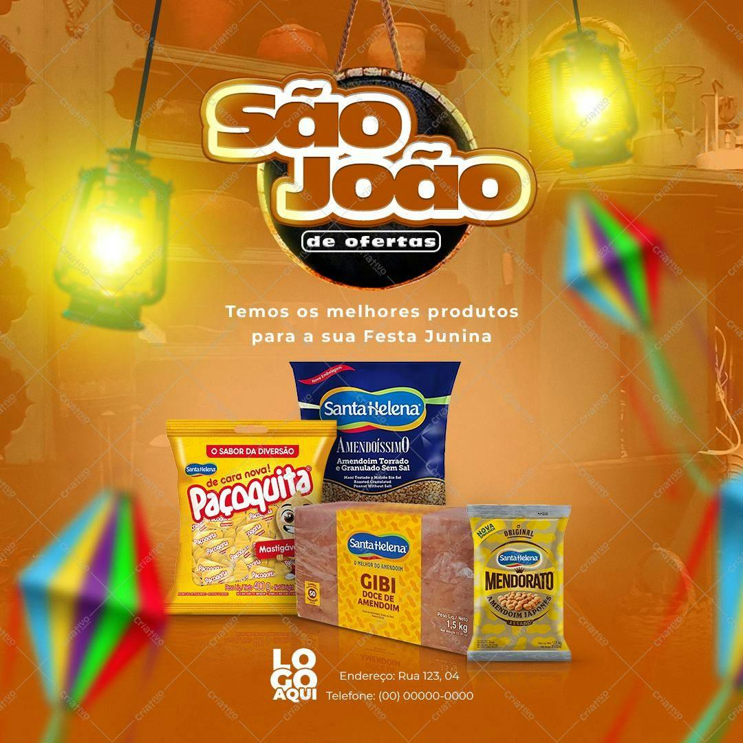 Flyer para Festa Junina PSD Editável