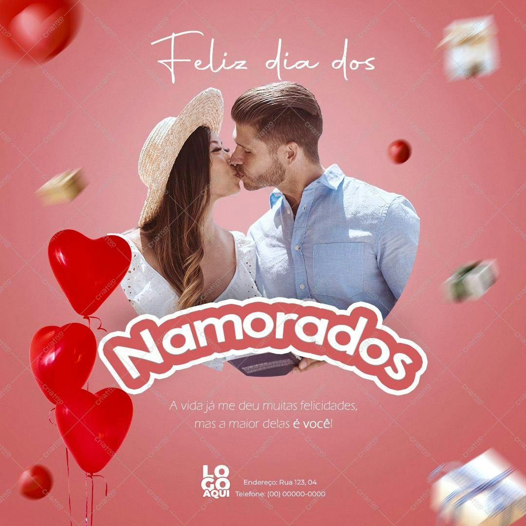 Post para Redes Sociais Dia dos Namorados PSD Editável