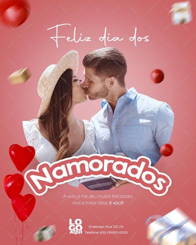 Dia Dos Namorados , arte editável, imagens inclusas, PSD