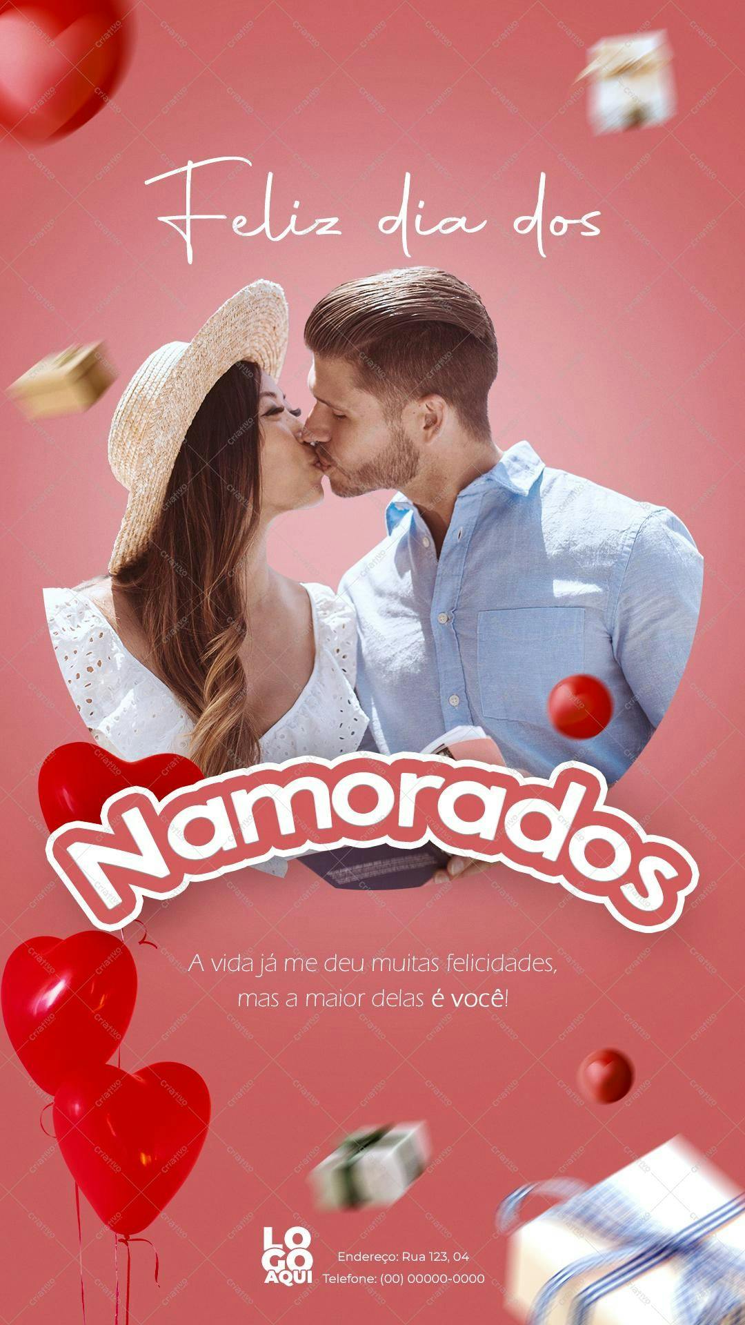 Post para Redes Sociais Dia dos Namorados PSD Editável