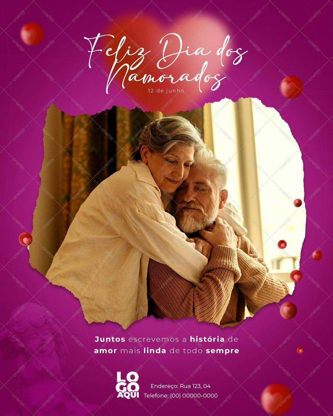 Flyer para o Dia dos Namorados PSD Editável