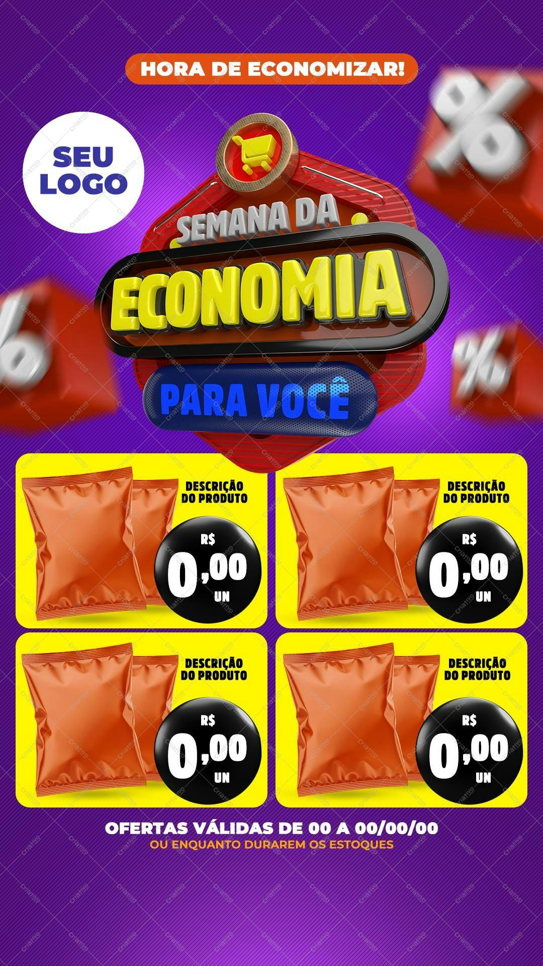 Template Flyer Semana da Economia PSD Editável