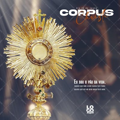 Corpus Christi , arte editável, imagens inclusas, PSD