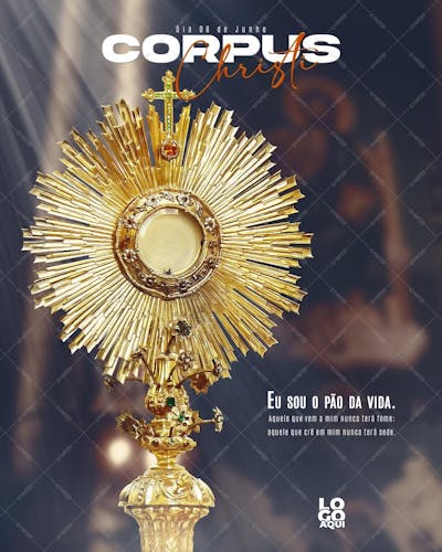 Corpus Christi , arte editável, imagens inclusas, PSD