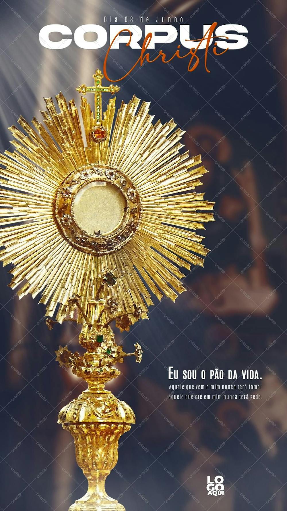 Corpus Christi , arte editável, imagens inclusas, PSD