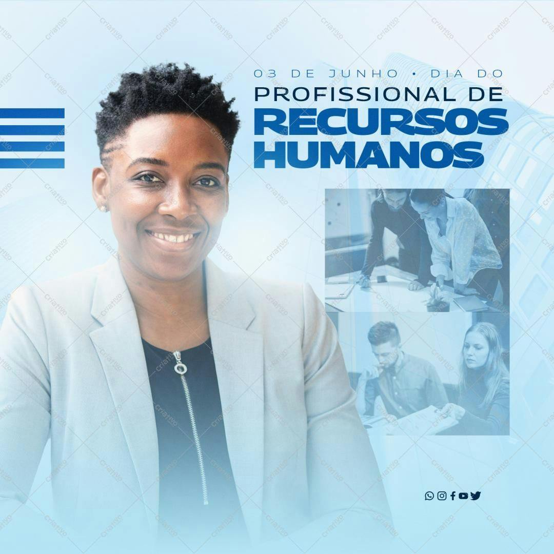 Post para Redes Sociais Dia do Profissional de RH PSD Editável