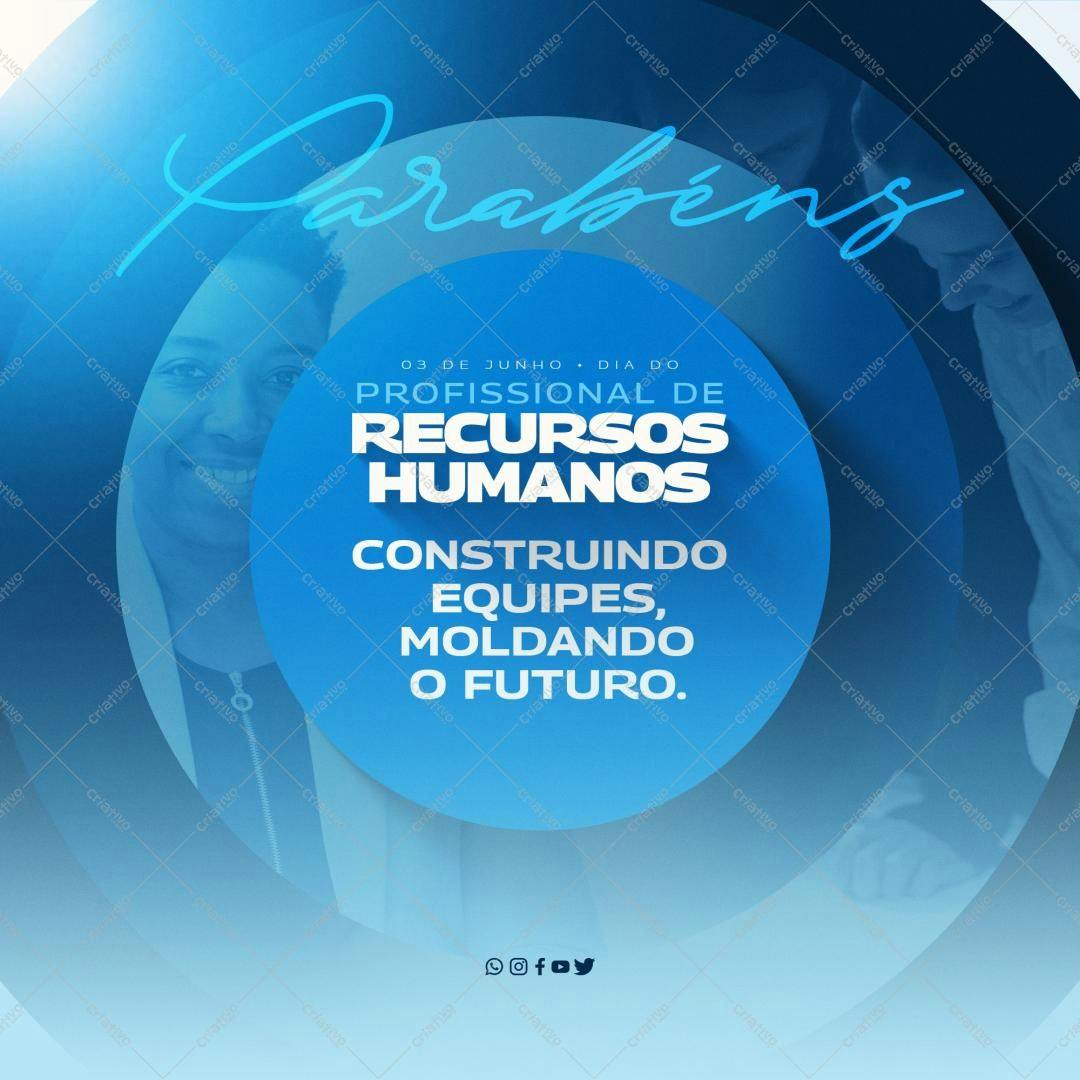 Post para Redes Sociais Dia do RH PSD Editável