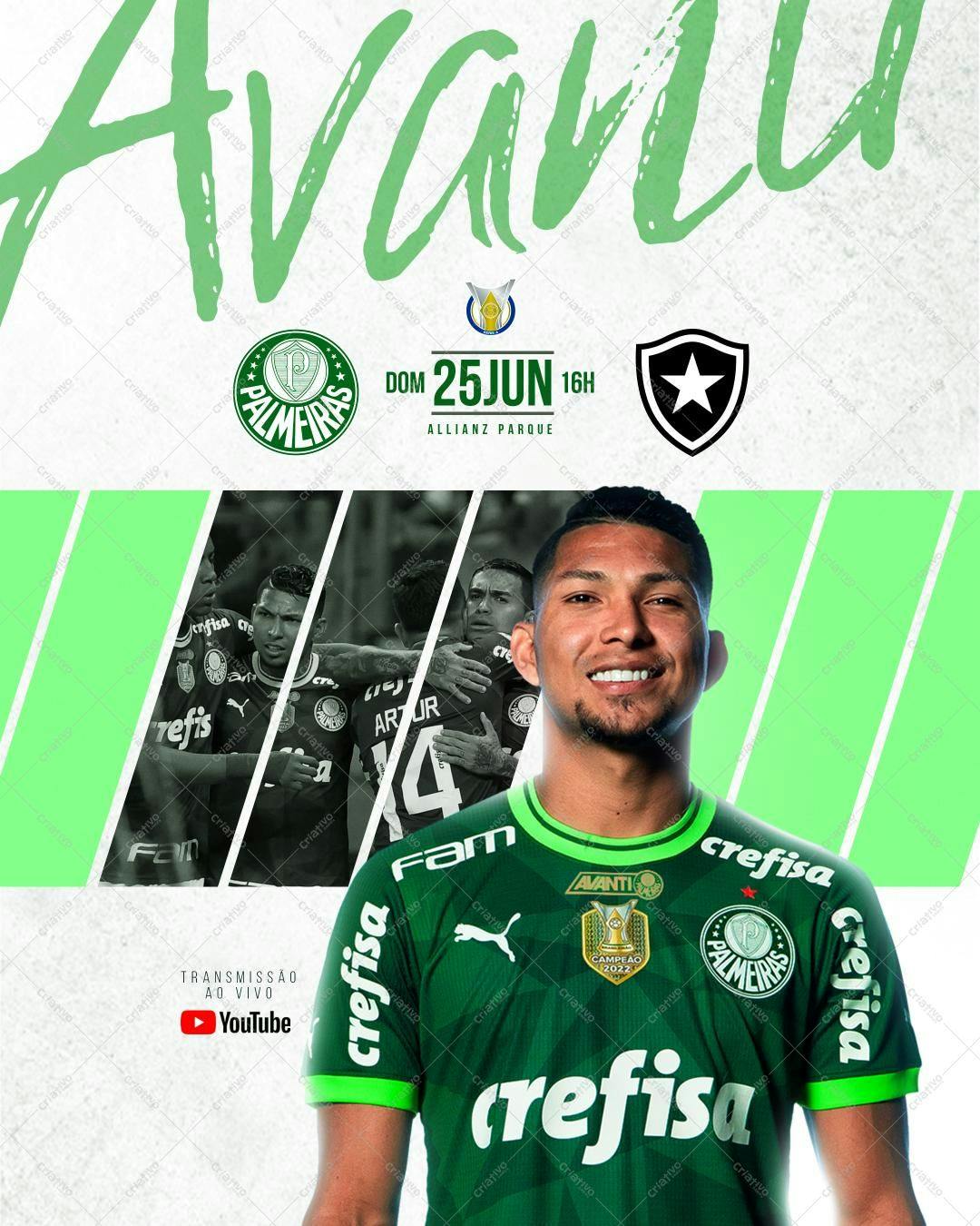 Flyer Jogo Palmeiras x Flamengo PSD Editável