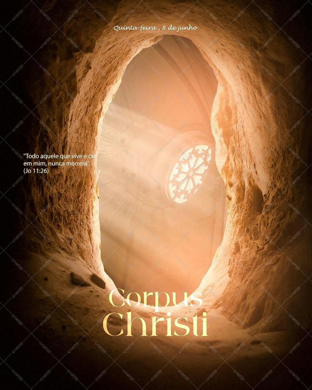 Post para Redes Sociais Corpus Christi PSD Editável