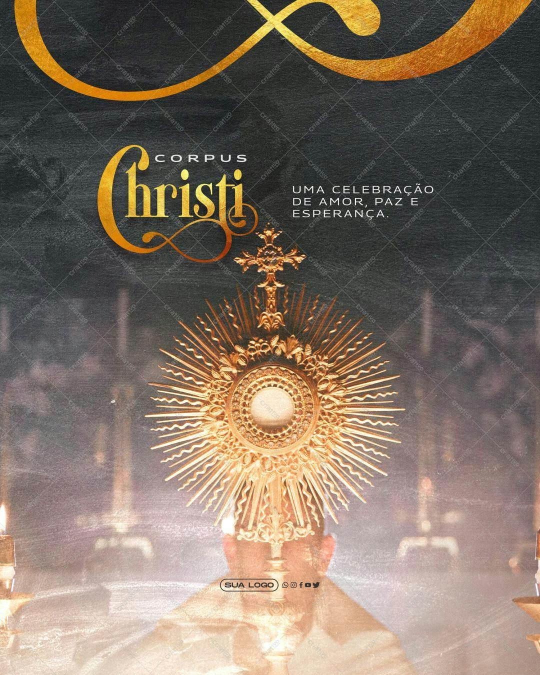 Cartaz para Corpus Christi PSD Editável