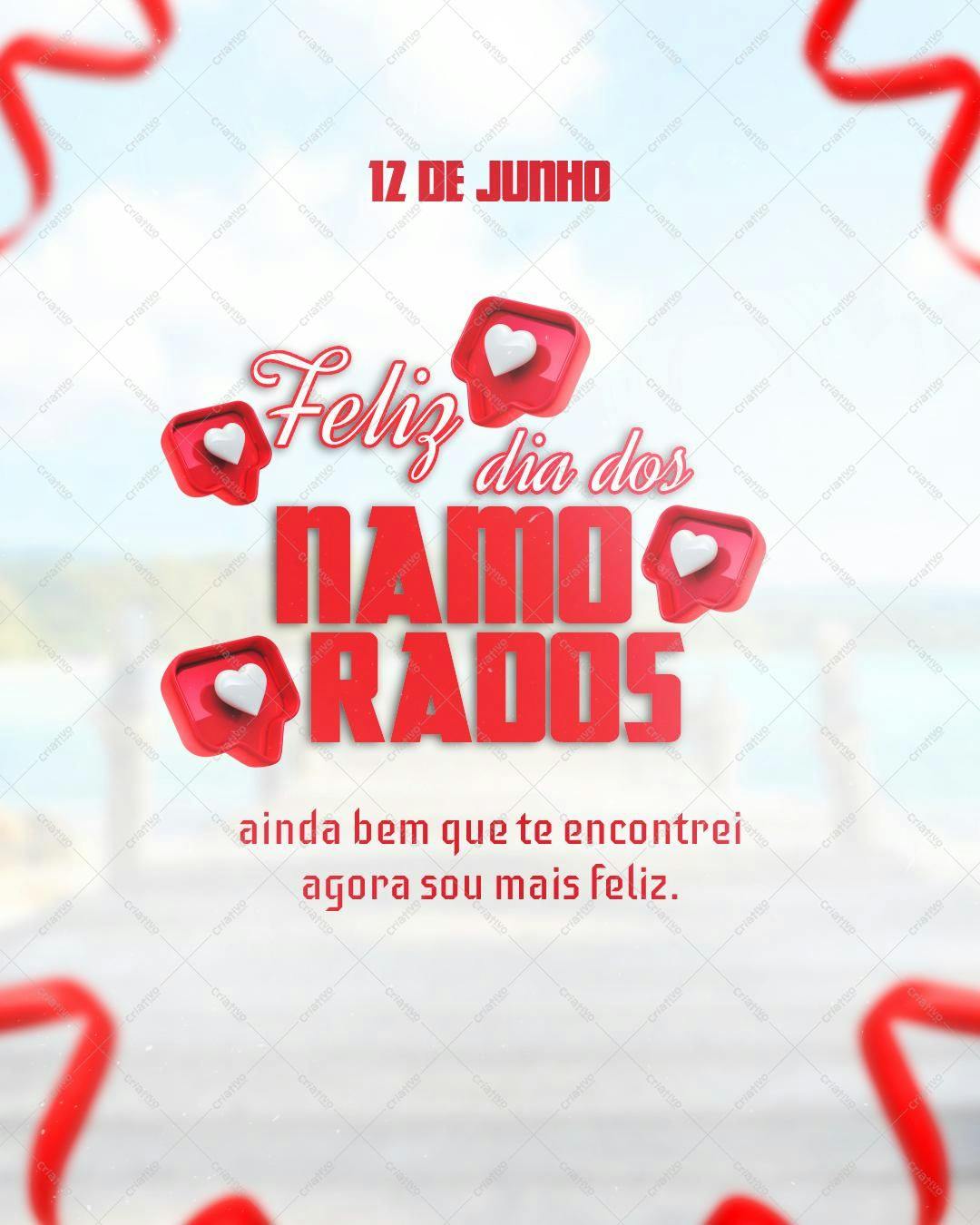 Post para Redes Sociais Dia dos Namorados PSD Editável