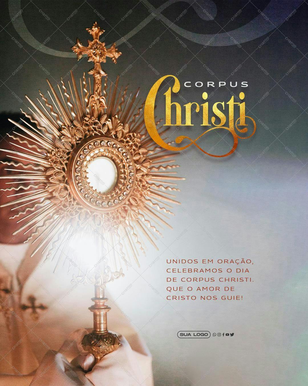 Post para Redes Sociais Corpus Christi PSD Editável
