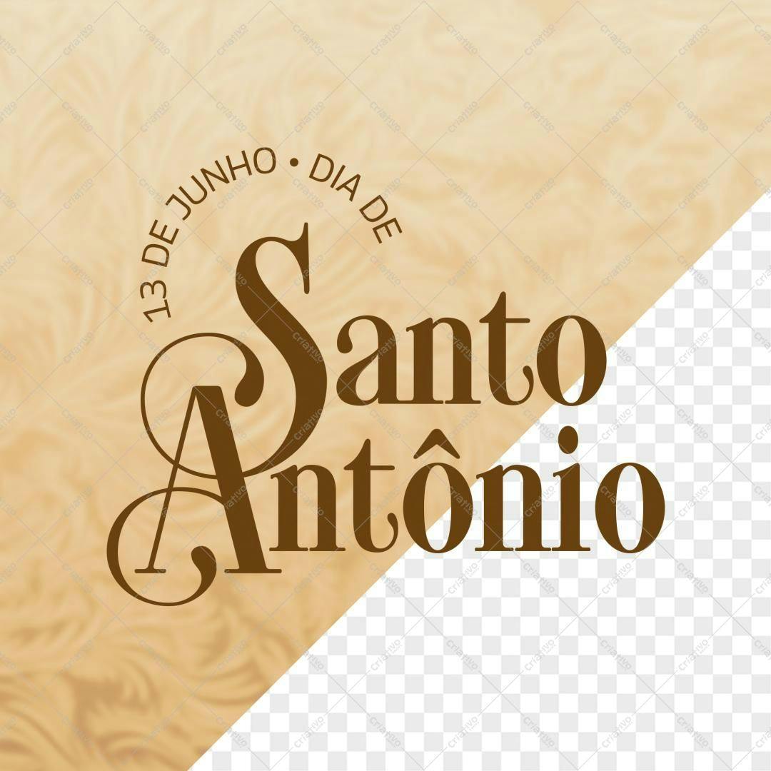 Logotipo Dia de Santo Antônio PSD Editável