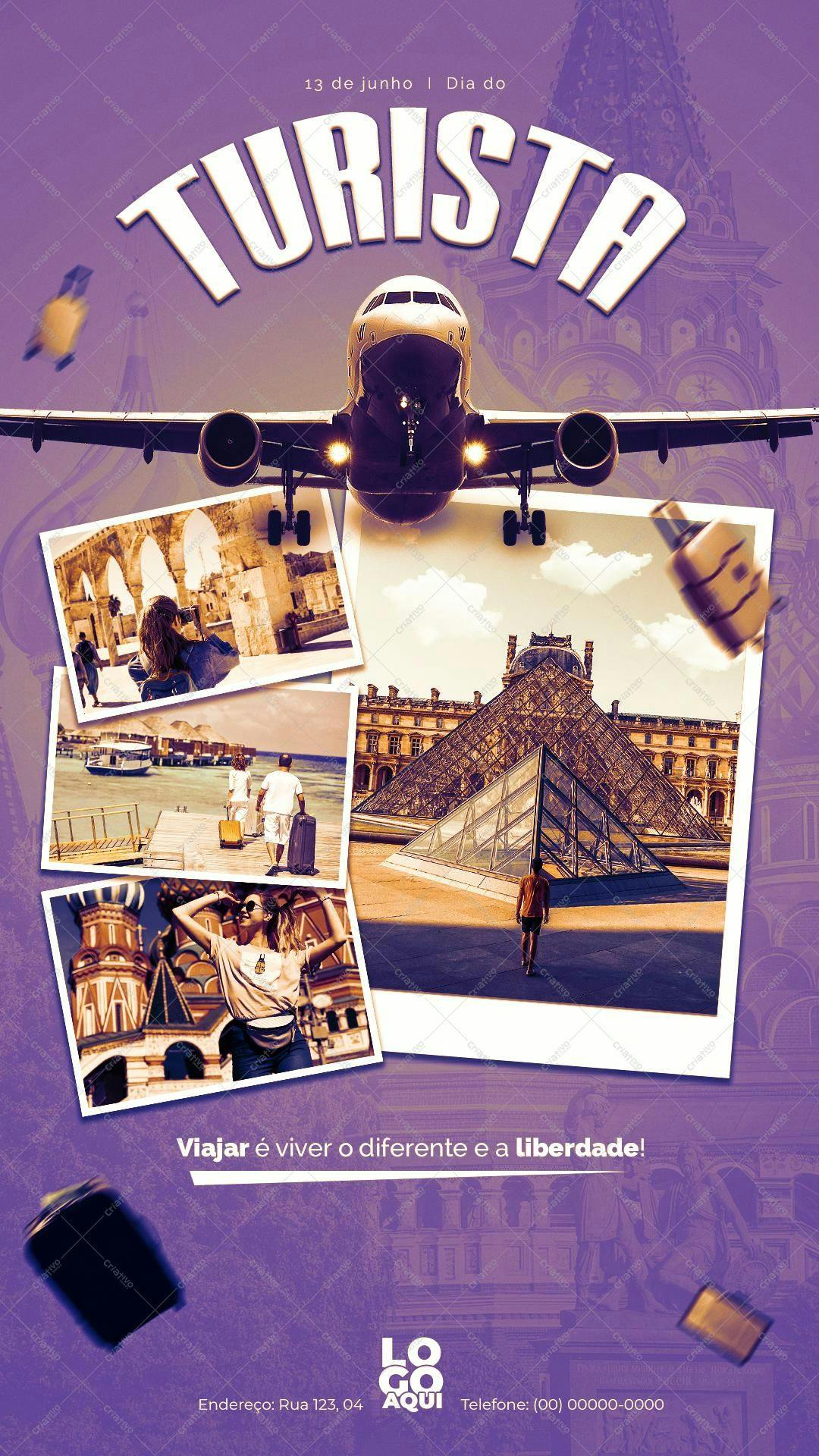 Poster Dia do Turista PSD Editável