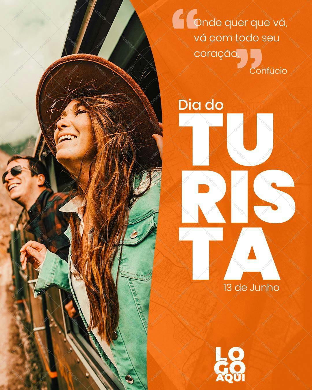 Post para Redes Sociais Dia do Turista PSD Editável