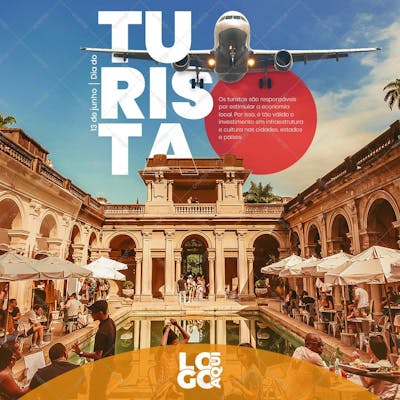 Dia Do Turista. , arte editável, imagens inclusas, PSD