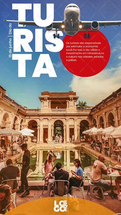 Dia Do Turista , arte editável, imagens inclusas, PSD