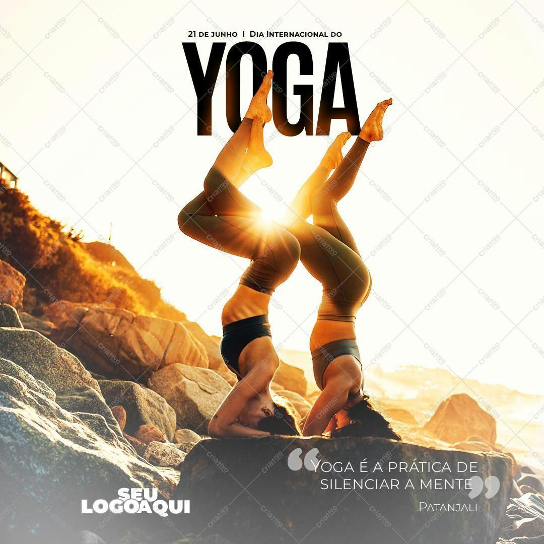 Template PSD para o Dia Internacional do Yoga PSD Editável