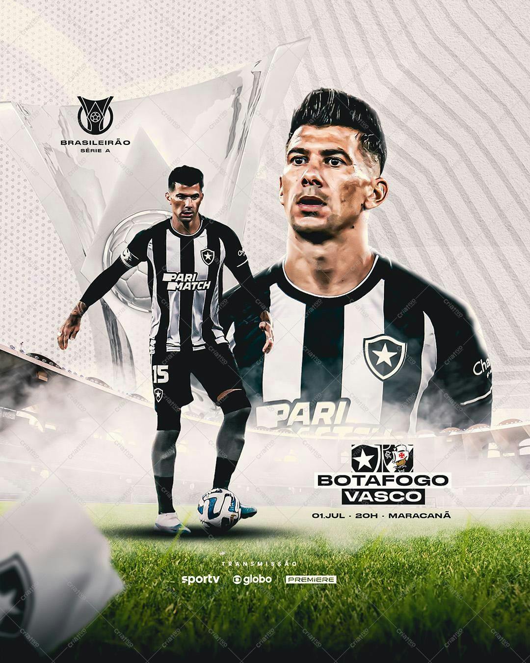 Poster para Jogo Botafogo x Vasco PSD Editável