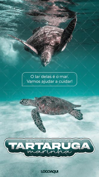 Dia internacional da tartaruga marinha, arte editável, imagens inclusas, psd