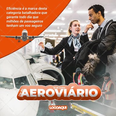 Dia do aeroviário , arte editável, imagens inclusas, psd