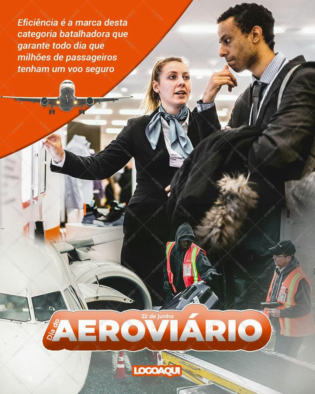 Banner Dia do Aeroviário PSD Editável