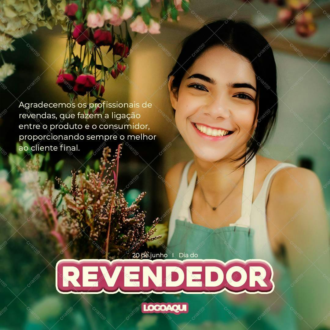 Post para Redes Sociais Dia do Revendedor PSD Editável