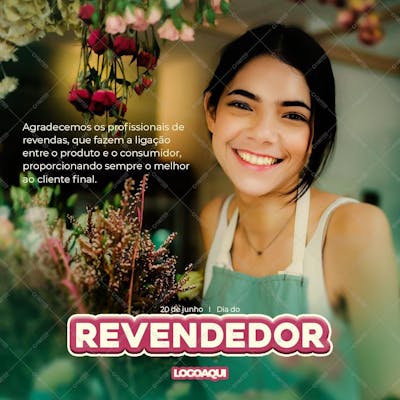Dia Do Revendedor , arte editável, imagens inclusas, PSD